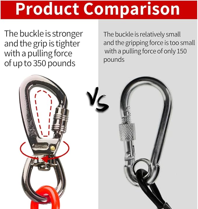 Dog tie Out Cable, 10/20/25/30/50/70/100 feet, Suitable for Dogs up to 350 pounds, Dog Cable with Swivel Buckle, Lightweight, Non-Winding, for Outdoor Camping, Yard Dog Cable (Red, 30FT)-PawvioPets