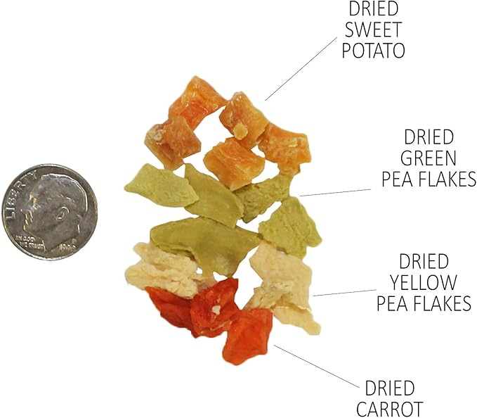 Exotic Nutrition Veggie Blend - Healthy Natural Mixed Dried Vegetable Treat - Sweet Potatoes, Carrots, Peas - for Degus, Chinchillas, Sugar Gliders, Hedgehogs, Guinea Pigs & Small Pets… (3 Pound)-PawvioPets