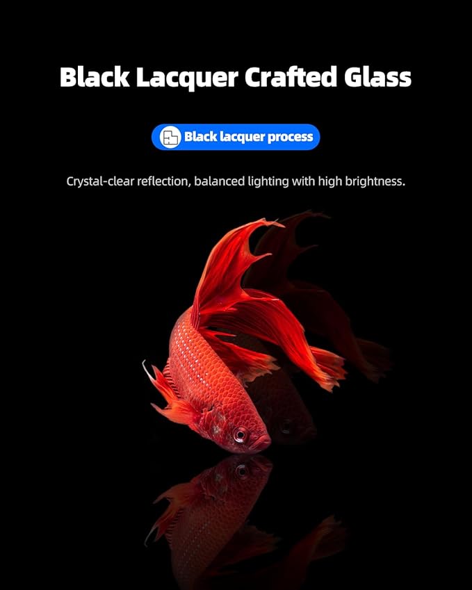 3 Gallon Clear Glass Fish Tank, Small Fish Tank Aquarium for Betta, Goldfish, Snail,Shrimp and Aquatic Planting-PawvioPets