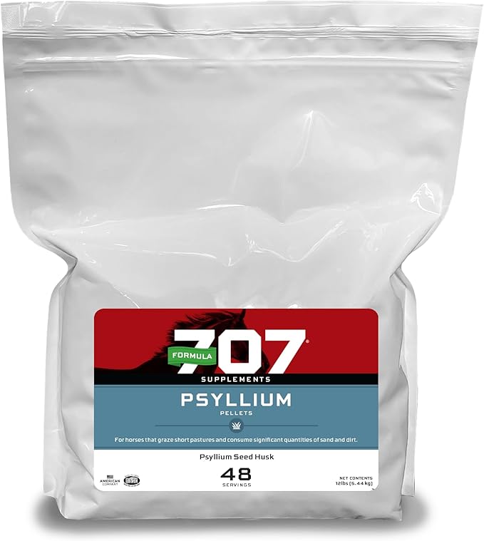Formula 707 Psyllium Pellets Equine Supplement (12lb Bucket - 48 Day Supply)-PawvioPets