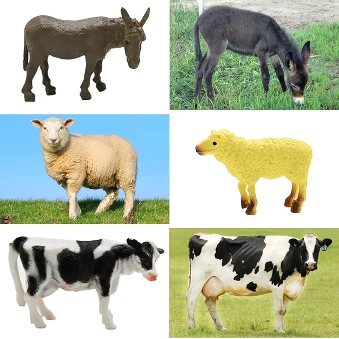 Farm Animals Figures Playset, 40 Pcs Farm Toy Tractor with Plastic Farm Animals Figurines, Farmer and Fence Farm Playset, Farm Figures Farmer Truck Toy with Trailer for Kids Boys Girls Toddlers 3+-PawvioPets