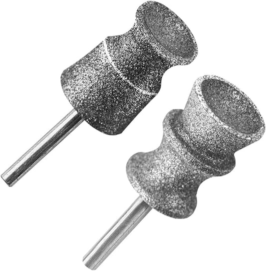 Diamond Dog Nail Grinder Bits for Rotary Tool,1/8" Nail Grinder Attachment for Dremel Grinder Replacement Heads Pets Nail Care Clippers for Medium Large Dogs,2-Pack（Large A&V）-PawvioPets