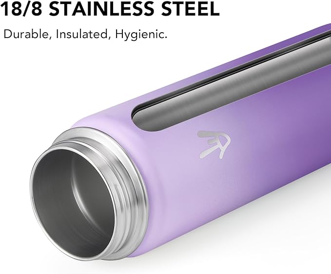 Enerbone 24 oz Insulated Water Bottle, Stainless Steel Bottle with Carrying Strap, Double-Wall Vacuum Insulation Design, Leakproof Sports Bottle with Straw, Keep Drinks Cold or Hot for Hours-PawvioPets