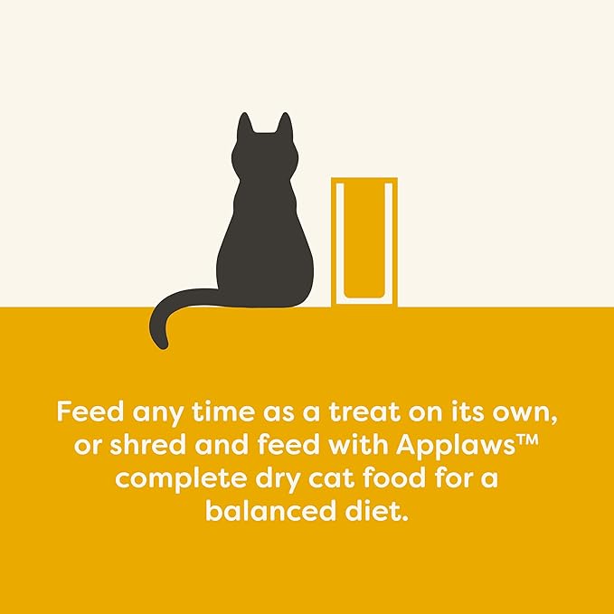 Applaws Natural Cat Treats, Grain-Free, High-Protein Whole Chicken & Rosemary Loins, Single-Ingredient Healthy Snack for Cats (12 x 1.06 oz Loins)-PawvioPets