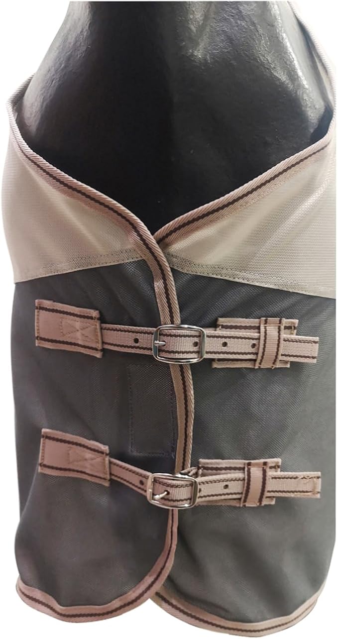 BARN & STABLE Breathable and UV Protective Horse Fly Sheets Tear-Resistant Mesh Fly Sheets for Horse Comfy Equine Summer Sheets with Removable Web Leg Straps-PawvioPets