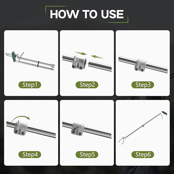 78“ Snake Tongs Collapsible Grabber, Professional Reptile Snake Catcher Wide Jaw Handling Tool, Stainless Steel Snake Hook-PawvioPets