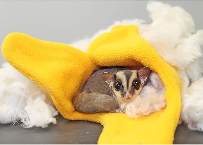All-Natural Nesting Material (4 oz.) - 100% Cotton Eco-Friendly Animal Bedding - For Sugar Gliders, Squirrels, Hamsters, Rabbits, Chinchillas, Rats, Mice, Gerbils, Guinea Pigs and Other Small Pets-PawvioPets
