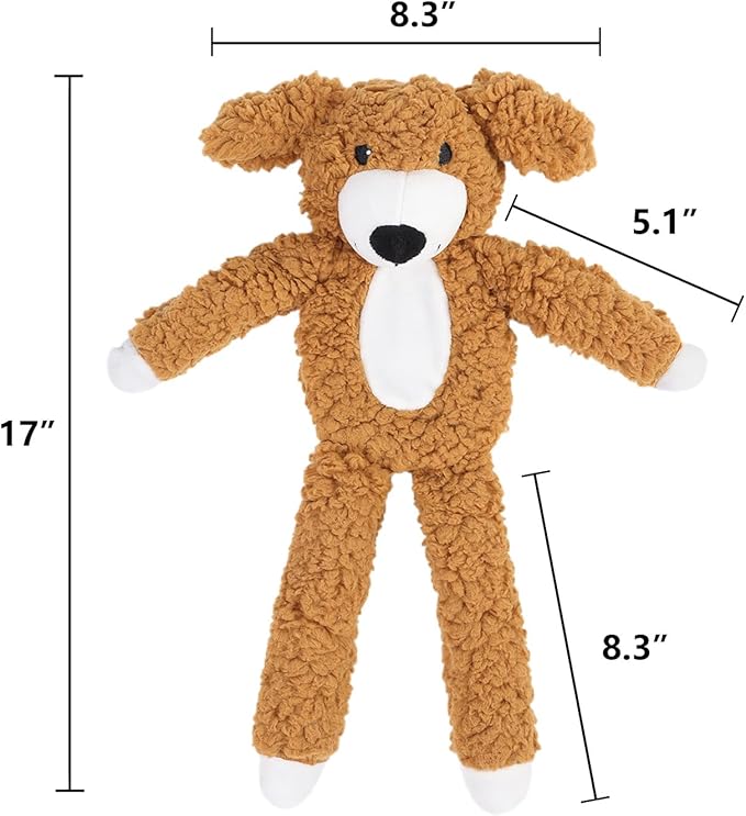 DODODOLA Dog Toys Plush Partial Stuffing Puppy Chew Toys for Teething Soft Squeaky Dog Toy to Keep Them Busy for Small Medium Big Large Dogs Pet-PawvioPets