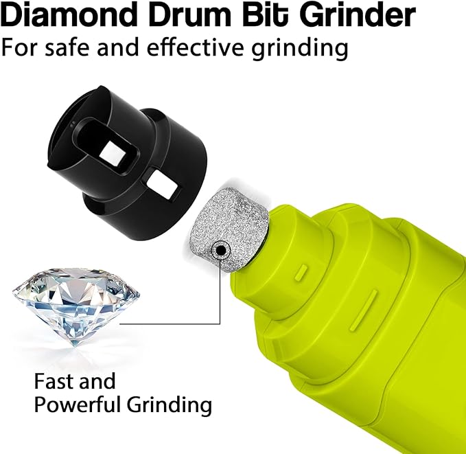 Casfuy Dog Nail Grinder Upgraded - Professional 2-Speed Electric Rechargeable Pet Nail Trimmer Painless Paws Grooming & Smoothing for Small Medium Large Dogs & Cats (Green)-PawvioPets