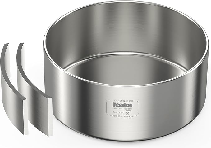 82oz Double Layers 304 Stainless Steel Dog Bowl - Insulated & Durable | Non-Slip Base | Easy to Clean | BPA-Free Safe Dog Food and Water Bowl-PawvioPets