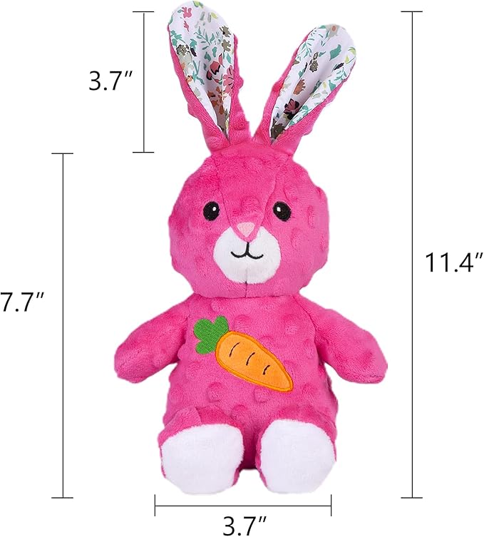 DODODOLA Dog Toys Stuffed Dog Toy with Crinkle Paper Cute Rabbit Plush Bunny Squeaky Dog Easter Toys Dog Chew Toys for Medium Large Breed-PawvioPets