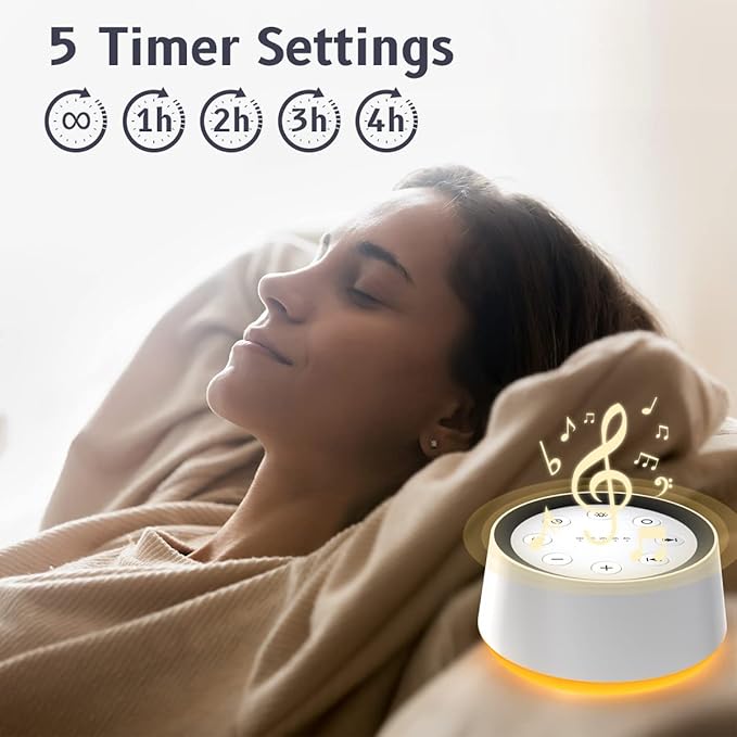 Brown Noise Sound Machine with 30 Soothing Sounds 12 Colors Night Light White Noise Machine for Adults Baby Kids Sleep Machines Memory Function 36 Volume Levels 5 Timers for Home Office Travel-PawvioPets