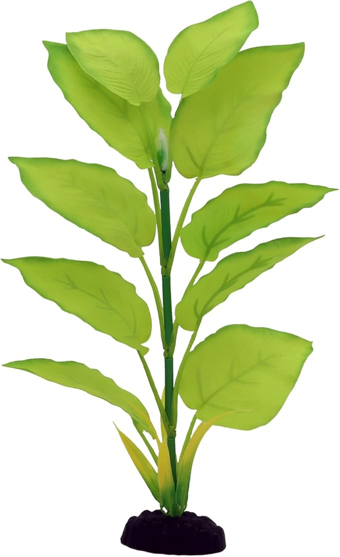 2-Pack 12 Inch Aquarium Silk Aquarium Plants, Artificial Plastic Plant for Small Tank, Goldfish, Fish Hides (Light Green, 12 Inch)-PawvioPets