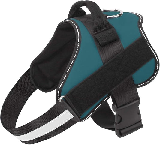 Bolux Dog Harness, No-Pull Reflective Dog Vest, Breathable Adjustable Pet Harness with Handle for Outdoor Walking - No More Pulling, Tugging or Choking (Turquoise, XS)-PawvioPets