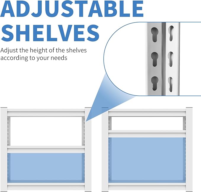 Fish Tank Stand White,3-tier Rack Shelf heavy duty Metal Frame Aquarium Stand 20 Gallon,Reptile Terrarium Stand for 30 Gallon Long Aquarium,Reptile Tank Stand,Breeder Tank Stand,31.5"*18"*34"-PawvioPets