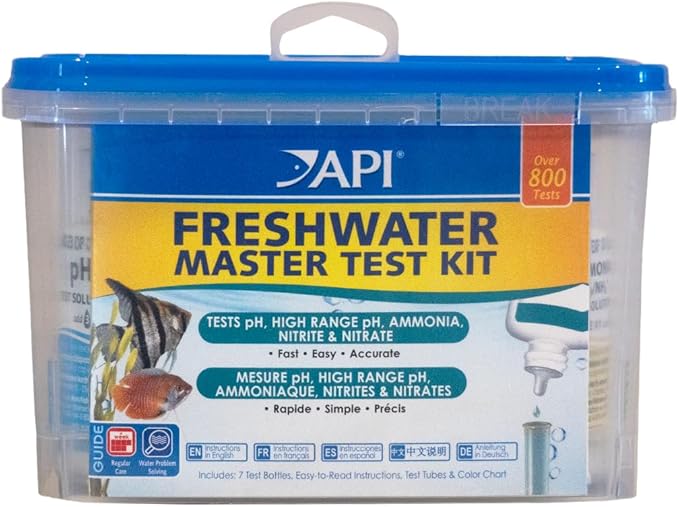 API FRESHWATER MASTER TEST KIT 800-Test Freshwater Aquarium Water Master Test Kit, White, Single, Multi-colored-PawvioPets