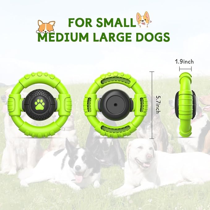 Dog Toys for Aggressive Chewers Large Medium Small Breed Indestructible Durable Tough Squeaky Dog Chew Toys to Keep Them Busy Nylon Rubber Interactive Dog Toys-PawvioPets