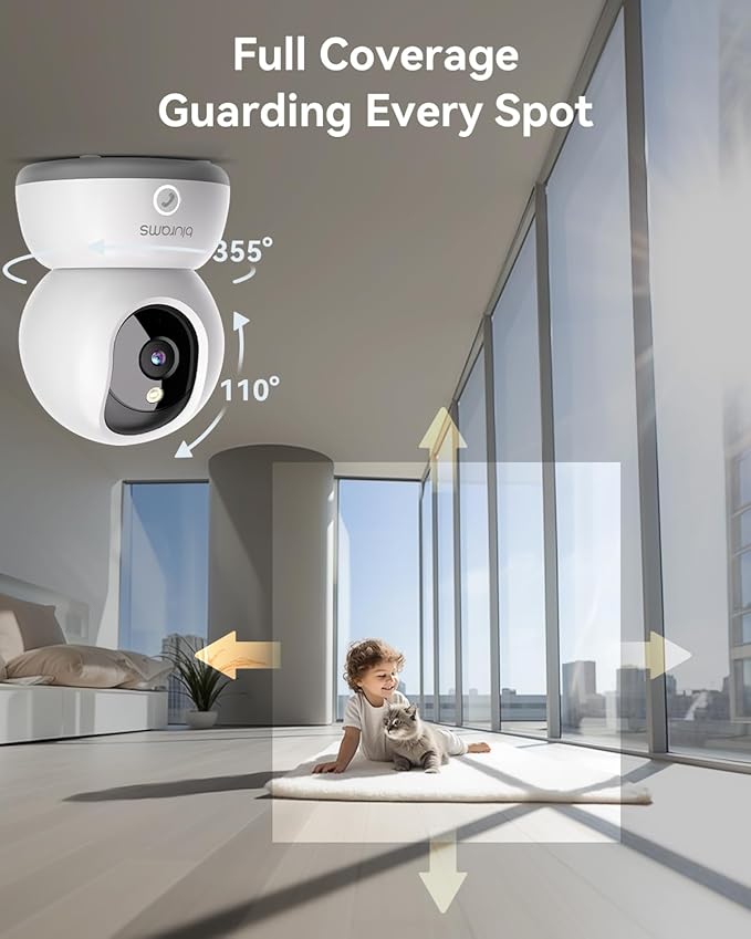 blurams 2K Pet Camera, Cameras for Home Security with One-Touch Call, Indoor Camera w/Color Night Vision, Motion Tracking, Cloud & SD Card Storage (2Pack)-PawvioPets