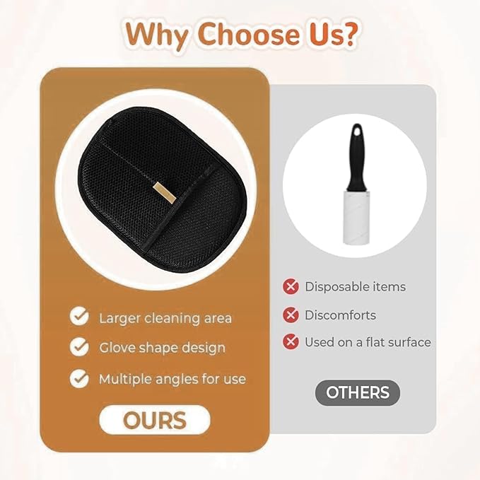 2025 Upgraded Pet Hair Removal Glove |Double-Sided – Reusable Grooming & Bathing Glove for Dogs and Cats |Soft Silcone Touch |Easy Deshedding and Cleaning Mitt (Black, 10 PCS)-PawvioPets