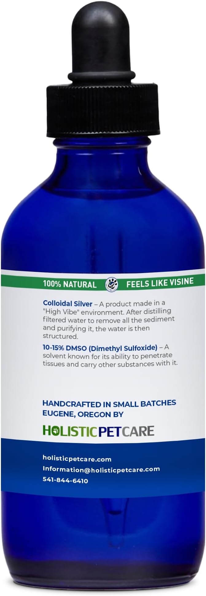 Eye Ulcer Drops - Colloidal Silver with DMSO Eye Drops for Dogs & Cat Eye Infections & Irritations - Eye Care Solution Reduces Cataracts - All Natural Pet Eye Health Care (4 oz)-PawvioPets