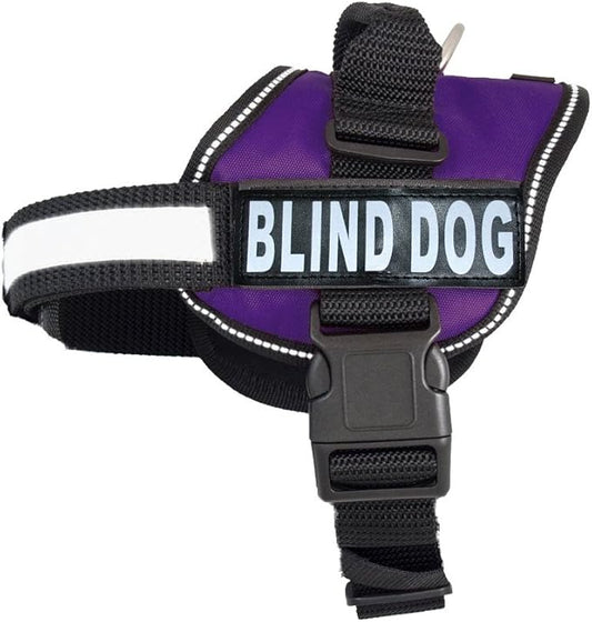 Doggie Stylz Blind Dog Harness No Pull No Escape Dog Vest for Blind Dogs Adjustable Vest with Handle Blind Dog Accessories and Patches for Training and Mobility-PawvioPets