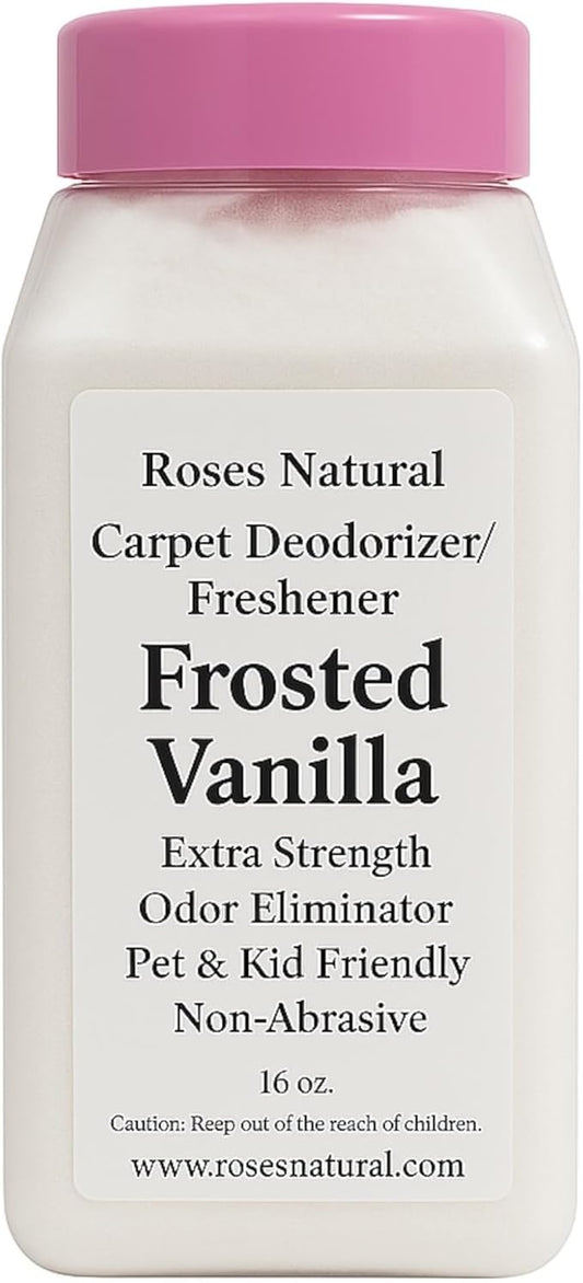 Carpet Deodorizer and Freshener, Inspired by Ice Vanilla Woods, Extra Strength, Pet & Kid Safe, Vanilla Pumpkin Scent, 16 oz (Frosted Vanilla)-PawvioPets