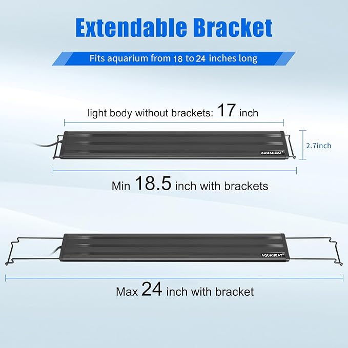 AQUANEAT LED Aquarium Light Full Spectrum for 18 Inch to 24 Inch Fish Tank Light Fresh Water-PawvioPets