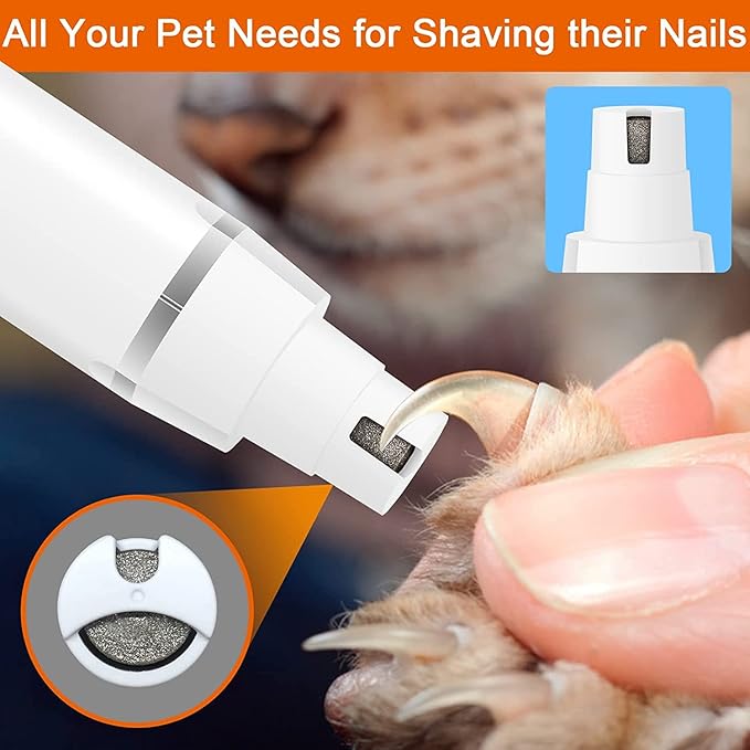 Dog Clippers Grooming Kit Hair Clipper-Low Noise Paw Trimmer- Rechargeable - Cordless Quiet Nail Grinder Shaver for Cats and Other Pets-PawvioPets