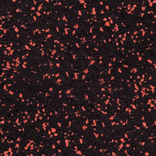 American Floor Mats - Extreme Rubber Gym Tiles - 1 Inch Thick Colorful Rubber Gym Tiles - Superior Shock and Sound Absorbing Tiles - 10% Red 25 Tile Pack (Covers 100 Sq Ft)-PawvioPets