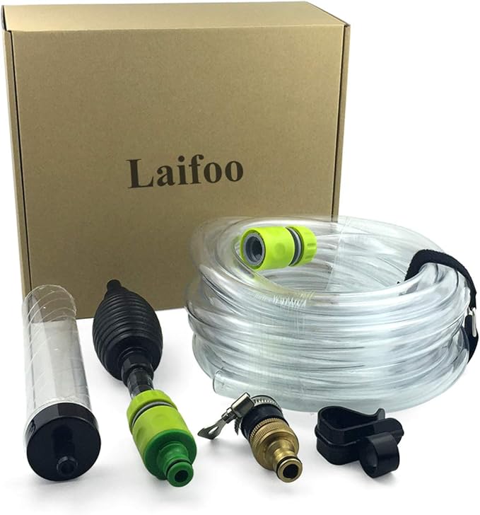 25ft Aquarium Vacuum Gravel Cleaner Fish Tank Cleaner Siphon Water Changer-PawvioPets