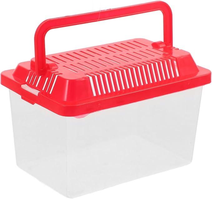 FRCOLOR 2pcs plastic turtle fish tank acrylic reptile cage tortoise habitat Pet Fish Tank Reptile Feeding Tank aquatic turtle tanks and aquariums eamon living habitat mini breeding box-PawvioPets