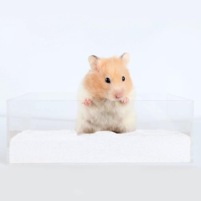 DR.DUDU Hamster Bath Sand, 6.6lb Dust Free Desert Sand or Potty Litter Sand for Hamster Chinchillas Gerbil Syrian Mice Small Animals (White)-PawvioPets