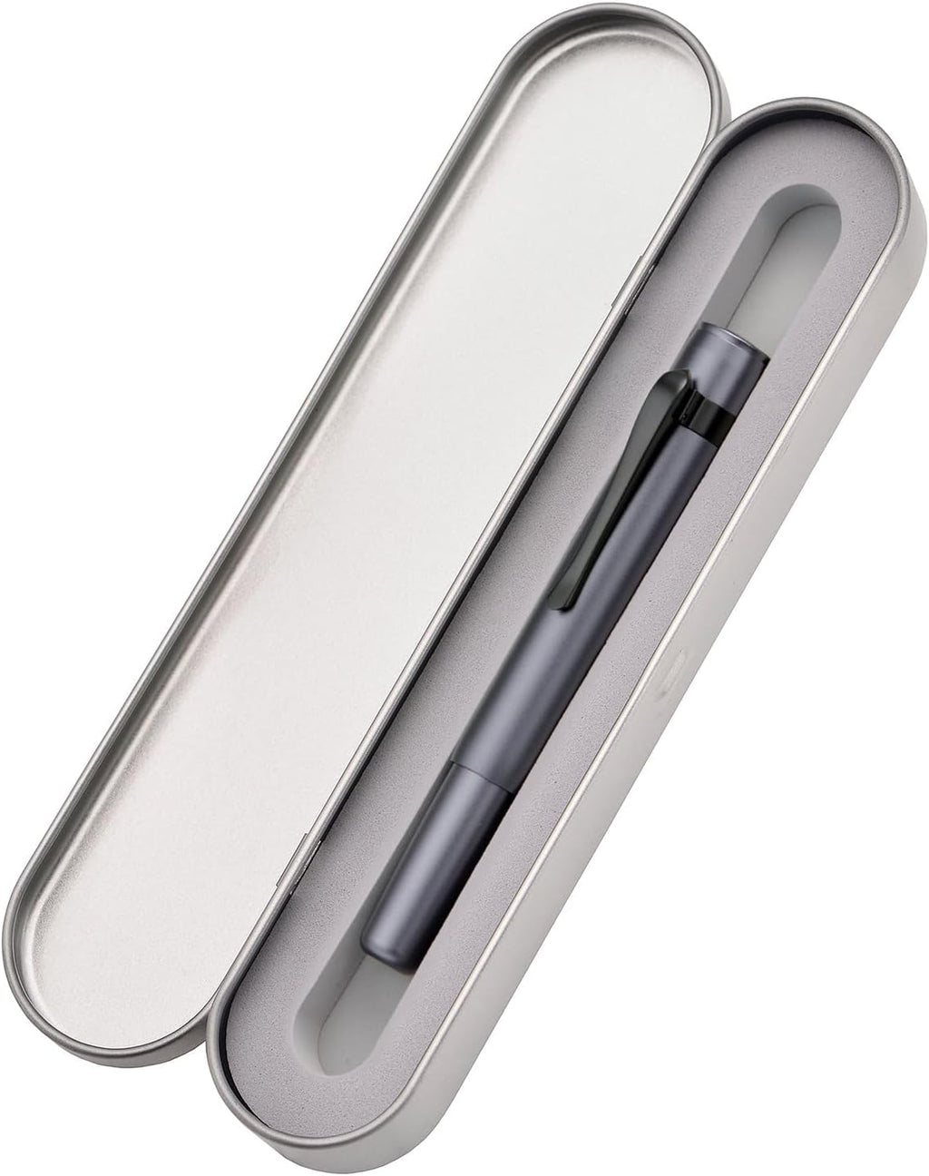 Hongdian M2 Black Forest Mini Fountain Pen, Long Blade Nib & Sleek Shape Aluminium Short Pocket Travel Pen (Space Gray)