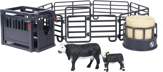 Big Country Toys 12-Piece Ranch Set - Farm Animal Toys for 3 Year Old Boys and Girls - Toy Figures & Playsets-PawvioPets