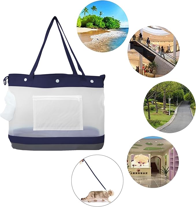 Dog Purse Carrier for Small Dogs Cat Kitty Puppy Rabbit Bunny Dog Cat Bag Carrier for Animals up to 22lbs Soft Sided, Collapsible Pet Carrier Sling for Outing Travel Vet-Dark Blue-PawvioPets