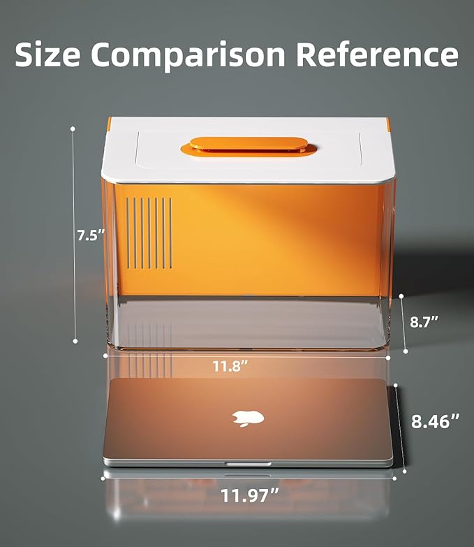 2.5 Gallon Fish Tank Small Aquarium Starter Kit with Hidden Filtration, 3 Color Light, Self Cleaning Nano Tank for Betta, Shrimp, Guppy, Angelfish-PawvioPets