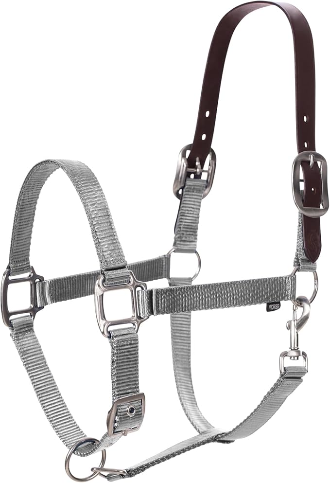 Equinavia Loki Adjustable Breakaway Horse Halter - Silver Sconce Gray - Pony-PawvioPets