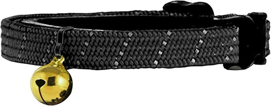 BirdsBeSafe® Break Away Cat Collar with Bell, Reflective Thread for Night Visibility, Comfortable Elastic Stretch Cat Collar to Protect Cat from Getting Stuck in The Garden.-PawvioPets
