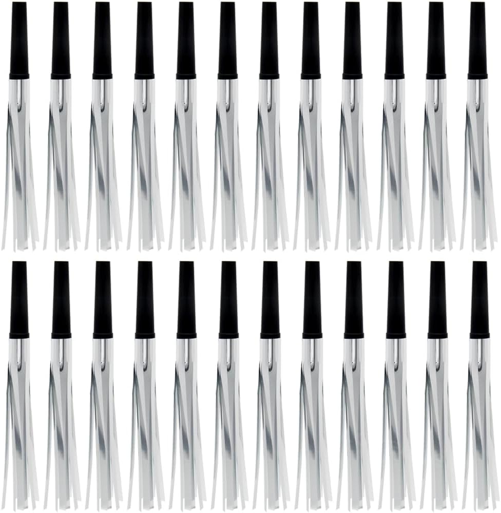 Lovecheer 24/60PCS Glitter Noise Makers Metallic Fringed Party Blowers for Adults Birthday Wedding Graduation 2025 New Years Musical Blowouts