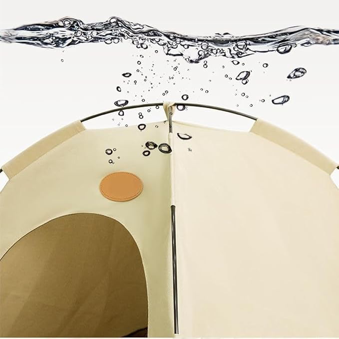 BreezyDen Pop-Up Pet Tent – Portable Indoor/Outdoor Cat Tent, Waterproof Pet Hideaway for Cats & Small Dogs with Mesh Window, Anti-Slip Base & Washable Design (White, S (4 catties Kitten))-PawvioPets