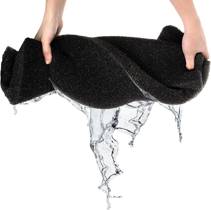 2 Pack Aquarium Sponge Filter Pad, Bio Filter Media Pad, 19.6" x 19.6"x 1.6" Cut-to-Size Open Cell Foam Sheet Replacement Foam Cover for Fish Tank Filter, 30 PPI-PawvioPets