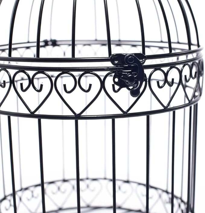 Anderson's Decorative Black Wire Birdcage Wedding Centerpiece, Table Décor, Hanging Decorations, Reusable-PawvioPets