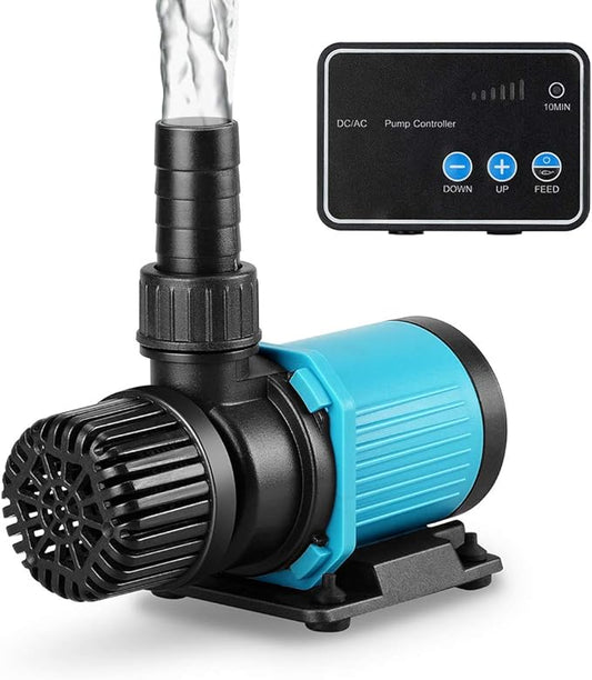 800GPH 30W16FT Aquarium 24V DC Water Pump with Controller, Submersible and Inline Return Pump for Fish Tank,Aquariums,Fountains,Sump,Hydroponic,Pond,Freshwater and Marine Water Use-PawvioPets