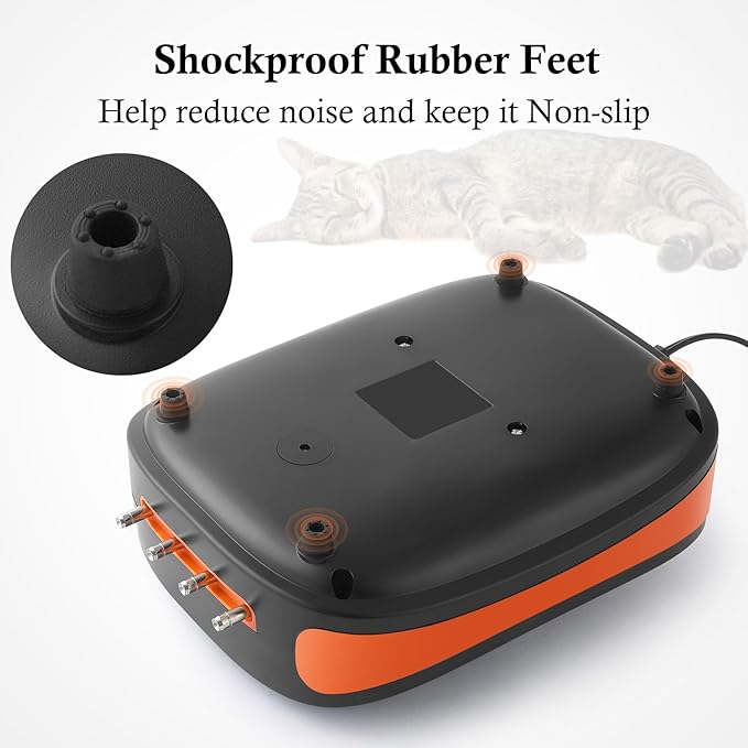 FEDOUR 4W/5W/8W Aquarium Corded Electric Air Pump, 96GPH/160GPH/256GPH Dual Outlets 4 Outlets Oxygen Pump, Ultra Quiet Aquarium Bubbler for up to 300 Gallon Fish and Turtle Tank-PawvioPets