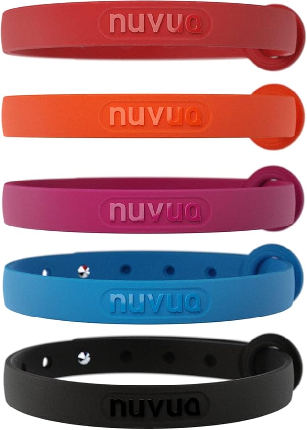 5 Pack Breakaway Cat Collar - Soft, Comfortable, and Lightweight Safety Buckle Collar with ID Tag Ring for Outdoor Cats and Kittens by Nuvuq (6 ⅞" to 10 ¼", Red, Orange, Pink, Blue and Black)-PawvioPets