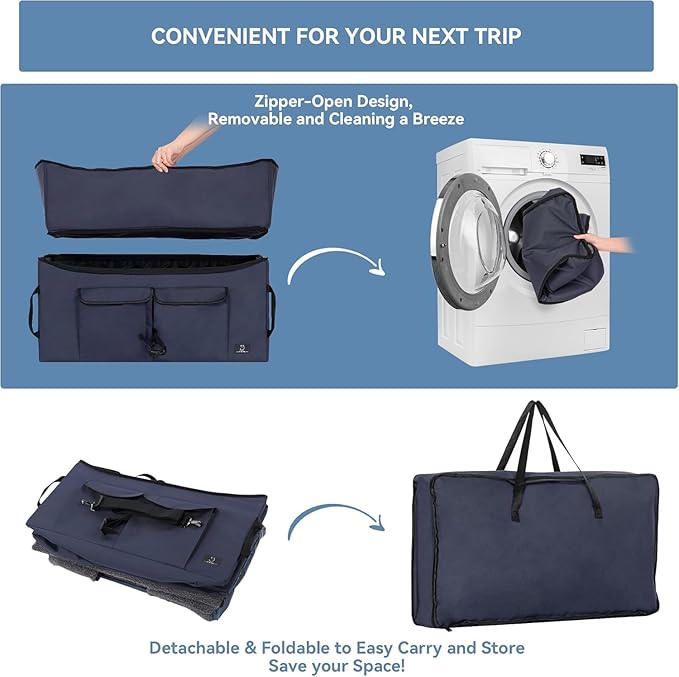 A 4 Pet Dog Car Seat for Medium/Large Dog or 2 Small Dogs, Booster Car Seat with Storage Bags and 2 Seat Belts, Pet Seat for Dogs Under 55 lbs-PawvioPets