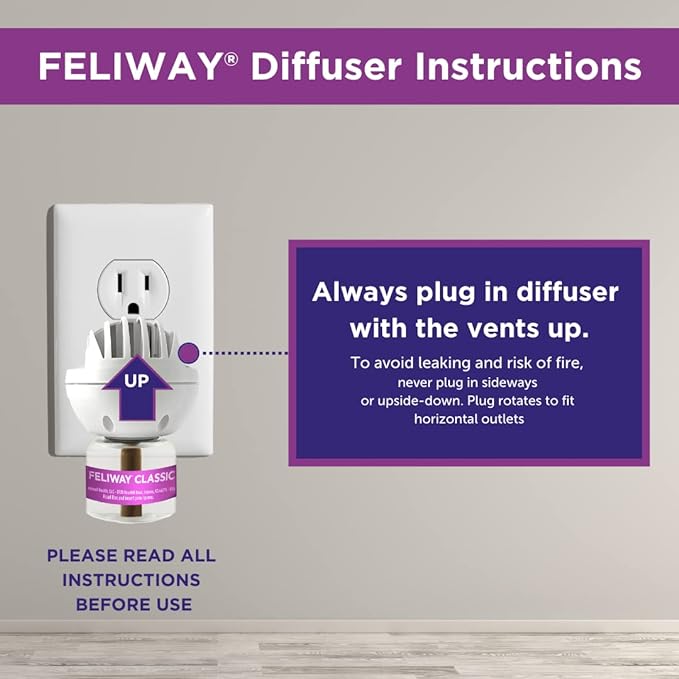 FELIWAY® Classic 3 x 30 Day Cat Calming Refills for Pheromone Diffuser, 3 x 48ml Value Pack - Helps Reduce Common Signs of Stress in Cats & Kittens, Enhanced Calming-PawvioPets