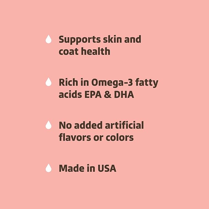 Amazon Brand - Wonder Bound Wild Alaskan Salmon Oil - Skin and Coat Support, Omega 3 Supplement for Dog and Cat , 16 fl oz-PawvioPets