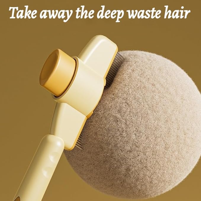 2 Pcs Brush for Cats, brush Cat Comb, Avatore brushs-Removes Fur & Relieves Pain, Upgrade Dog and Cat Hair Removal with Release Button, Multi-function Grooming Brushs for Short&Long Cats-PawvioPets