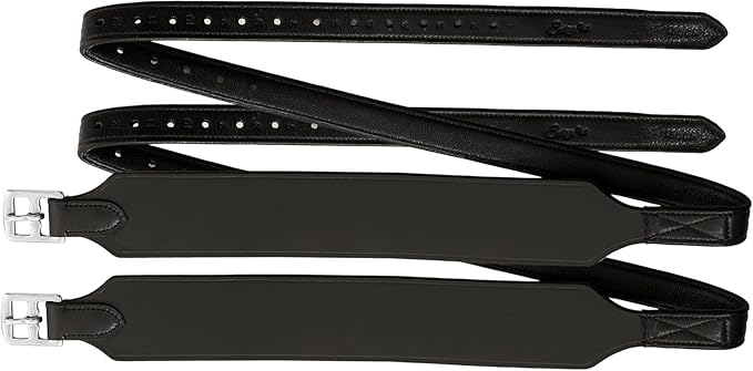 Exion Wide Stability Stirrup Leathers for English Saddles | Premium Cowhide Leather | Enhanced Leg Stability & Comfort | Sizes: 48" to 62"-PawvioPets